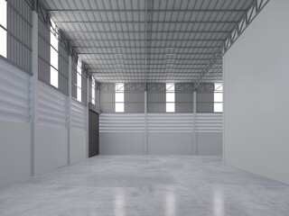 3d rendering of interior warehouse