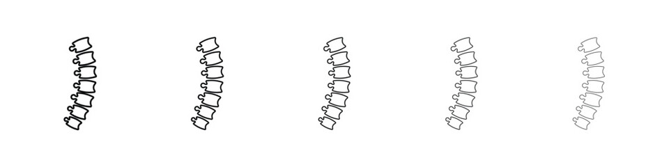 Spine icon or logo illustration outline black style