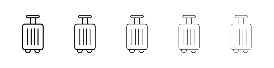 Suitcase icon or logo illustration outline black style
