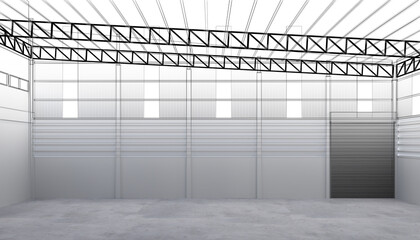 3d rendering of interior warehouse