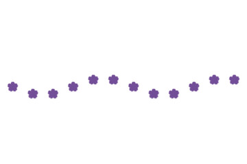 紫のさくらの花のぼかしウェーブ装飾線