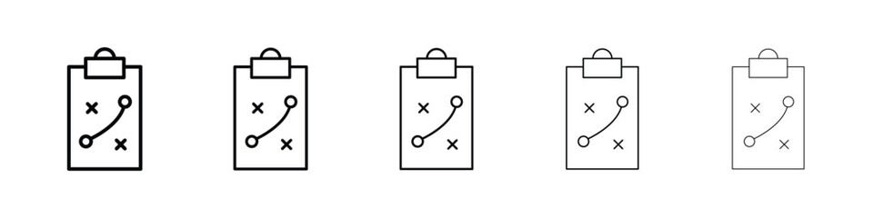 Tactics icon or logo illustration outline black style