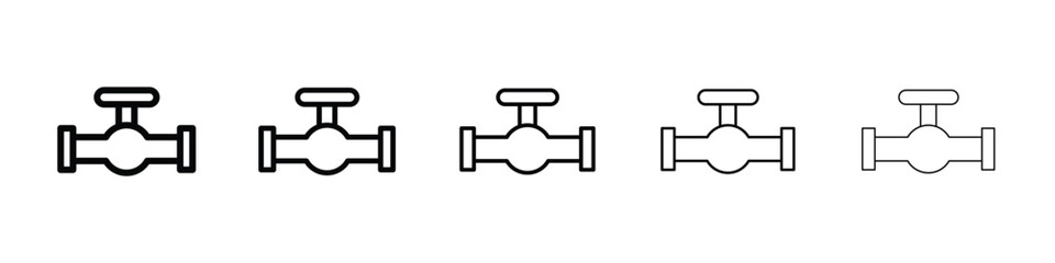 Valve icon or logo illustration outline black style