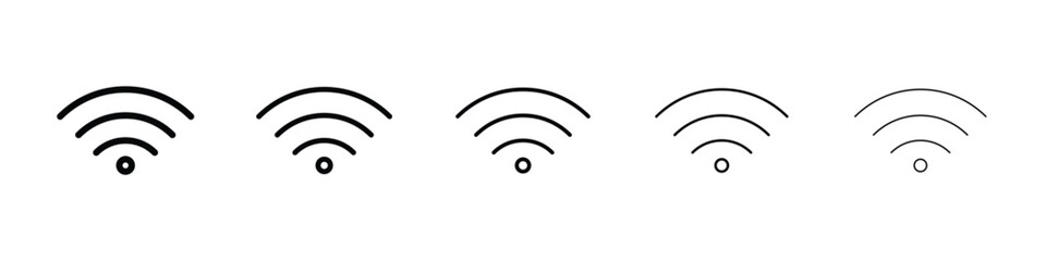 Wifi icon or logo illustration outline black style