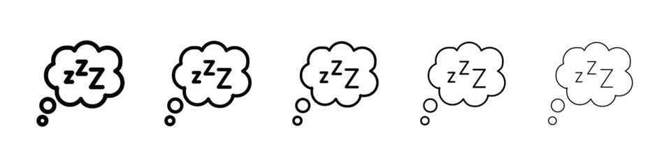 Zzz icon or logo illustration outline black style
