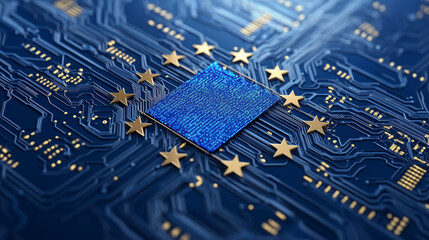 European telecommunication and data transfer networks with global internet connectivity for communication technology. Includes IoT, finance, business, blockchain, and security