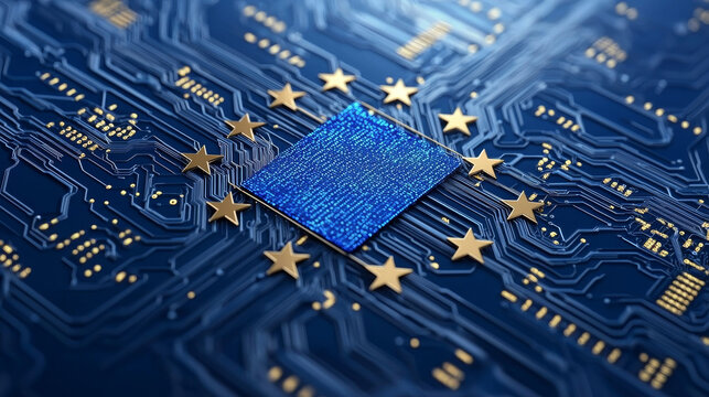 European telecommunication and data transfer networks with global internet connectivity for communication technology. Includes IoT, finance, business, blockchain, and security