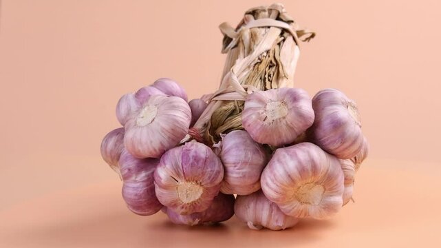 Close-up of garlic on empty space