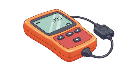 Digital Meter with Buttons and Wire