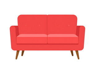 Red couch illustration