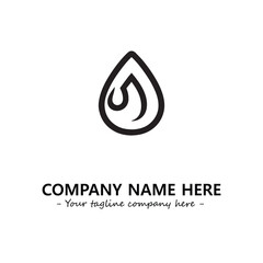 Water drop logo company design vector illustration