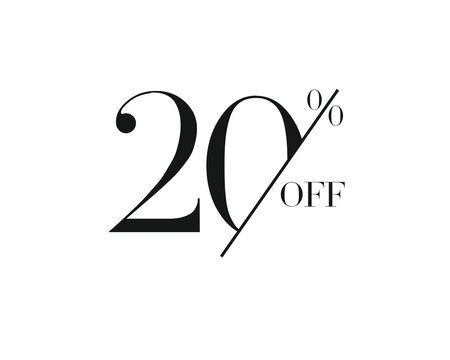 Get Extra 20% off sign. Discount offer price sign. Discount tag for shopping, marketing, advertisement, banner and web. Vector Isolated illustration