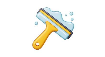 Squeegee Cleaning Water