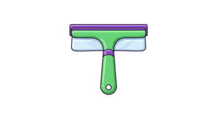 Green and purple squeegee