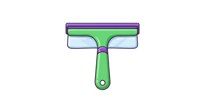 Green and purple squeegee