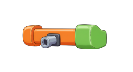 Cartoon dumbbell on white background