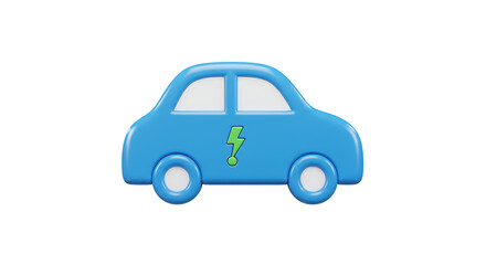 Fototapeta premium Electric Car Icon Illustration