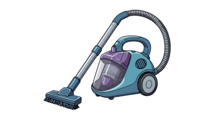 Vacuum cleaner cartoon illustration