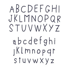 hand drawn vector alphabet