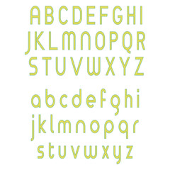 vector uppercase and lowercase alphabet set