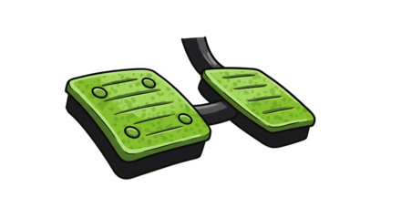 Green Foot Pedal Pair