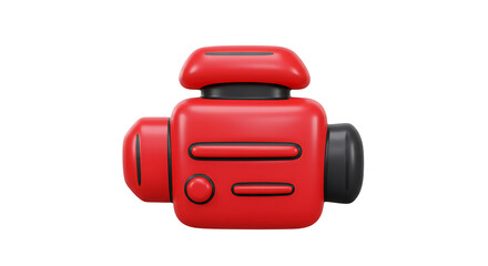 Fototapeta premium Red Isometric Engine Illustration