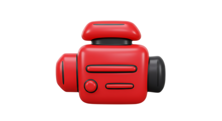 Red Isometric Engine Illustration