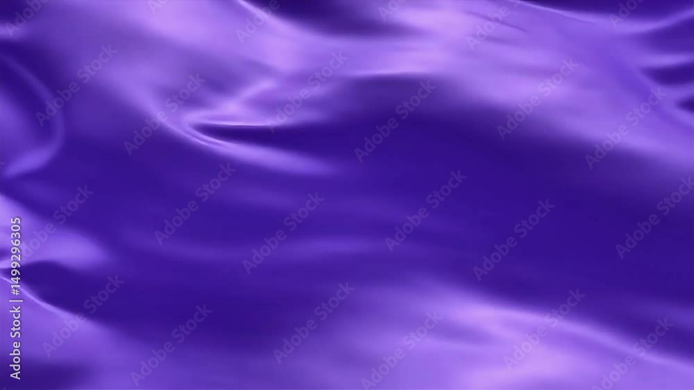Poster flowing purple fabric: abstract motion and shimmering texture in a seamless video loop