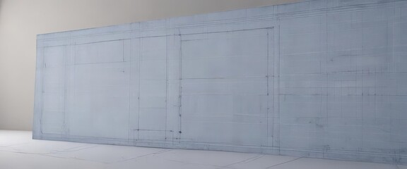 Blueprint photo mockup with overlay grid & faded background lines  Ideal for architectural or engineering projects , drawing, technical illustration, construction