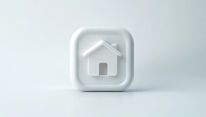 White home icon on a button