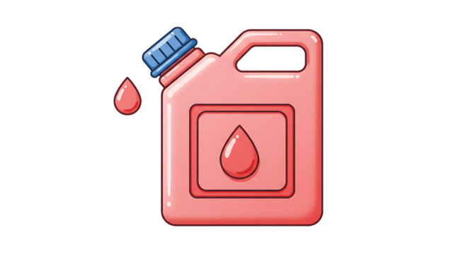 Plastic Container with Liquid Drop