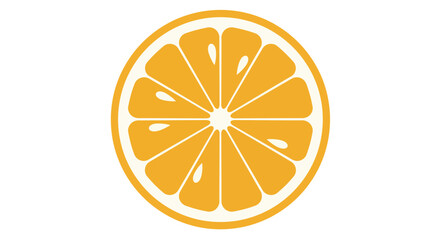 slice of orange isolated on white