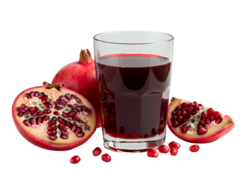 Refreshing Pomegranate Juice Benefits Recipes  More isolated on transparent background