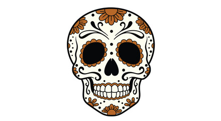 skull on white background