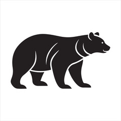 Fototapeta premium american black bear silhouette vector