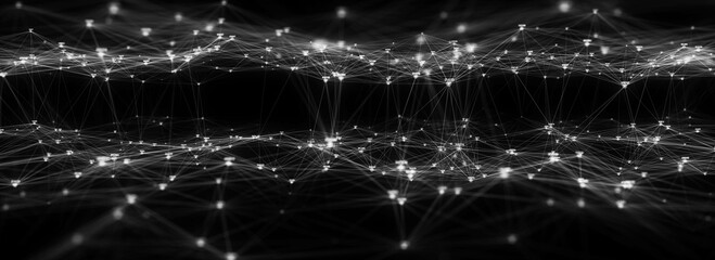 Cyber network connection structure. Technology connect big data. Science background. Business futuristic backdrop. 3D rendering.