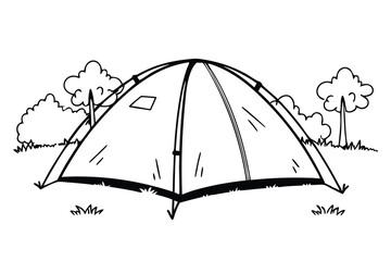 camping and tent icons