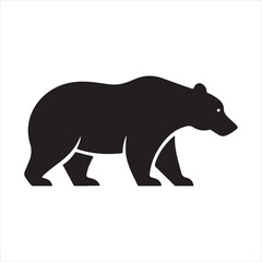 Obraz premium american black bear silhouette vector