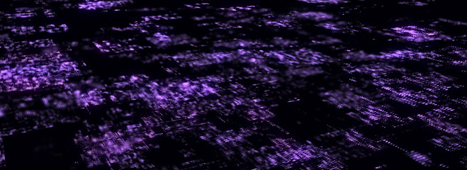 Future digital cyberspace. Sorting and analysis digital data. Technology matrix algorithm. Security storage data. 3d rendering.