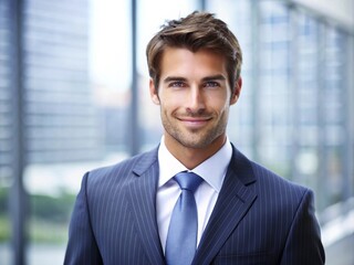 Fototapeta premium Beautiful Business Man Isolated On Background