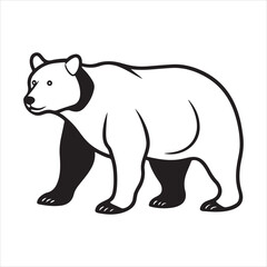 american black bear silhouette vector