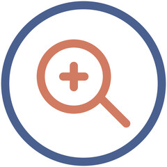 Zoom In Outline Color Icon