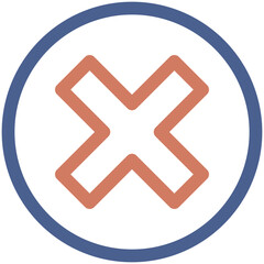 Cancel Outline Color Icon