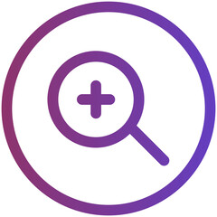 Obraz premium Zoom In Gradient Icon