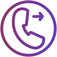 Outgoing Call Gradient Icon