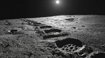 Alien foot prints on the moon