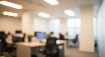 Office Interior Blurred Background