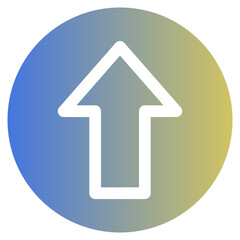 Up Arrow Glyph Gradient Icon