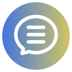 Chat Glyph Gradient Icon