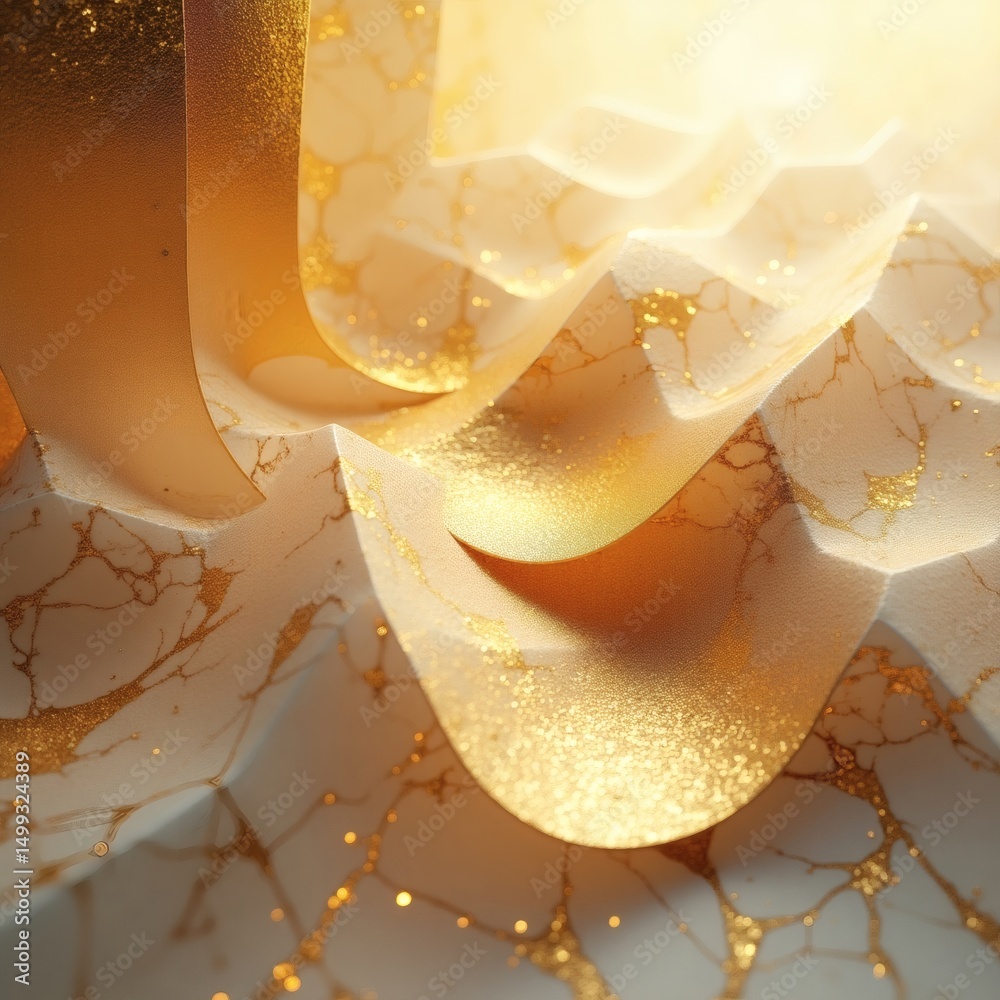 Poster golden marble texture background with light effect